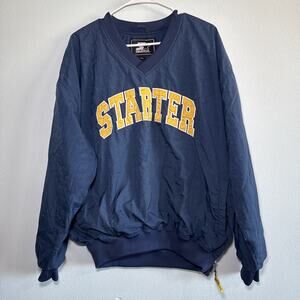 Vintage Starter Blue Pullover Jacket Men’s Lg – 90s Streetwear Retro Windbreaker